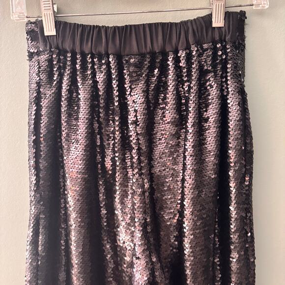 Ted Baker Milleit Sequined Wide Leg Pants In Black NWT - Picture 6 of 10